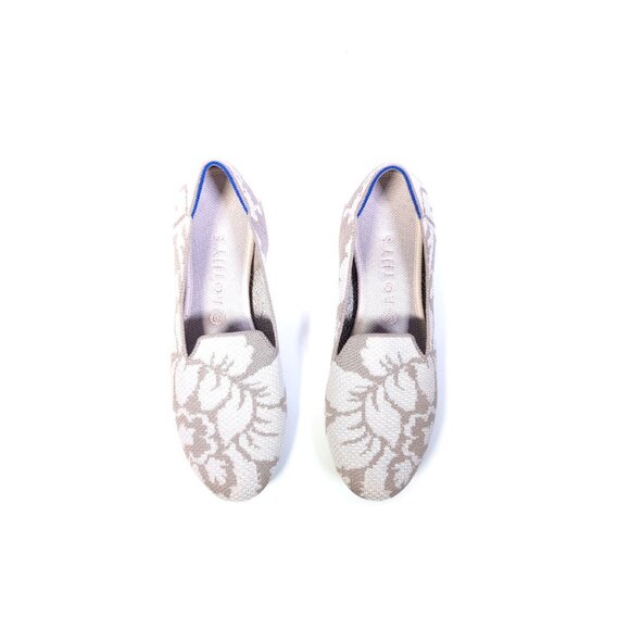 Rothy's Womens Size 10.5 Petal Taupe Floral Round Toe Flats Loafers - Picture 1 of 9